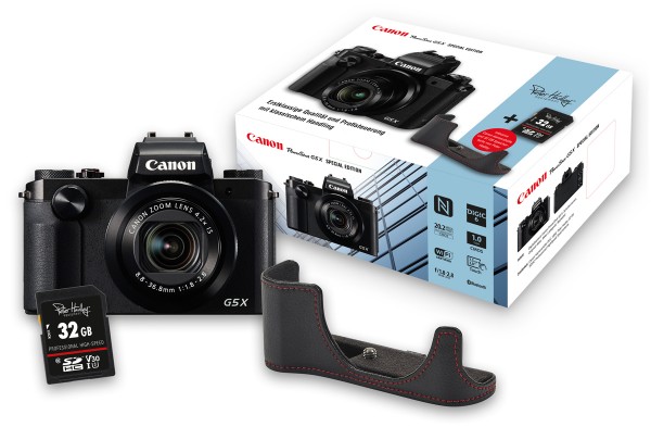 Canon PowerShot G5X + Holster1850 + SD 32 GB-Karte